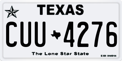 TX license plate CUU4276