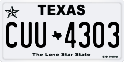 TX license plate CUU4303