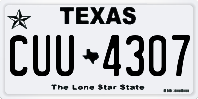 TX license plate CUU4307