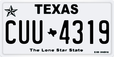 TX license plate CUU4319