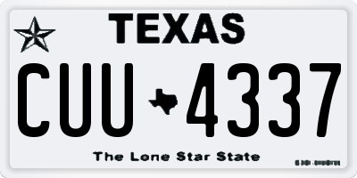TX license plate CUU4337