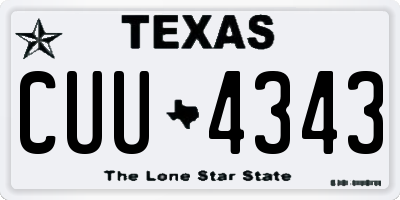 TX license plate CUU4343