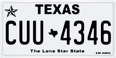 TX license plate CUU4346