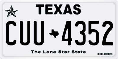 TX license plate CUU4352