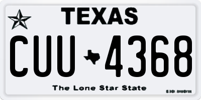 TX license plate CUU4368