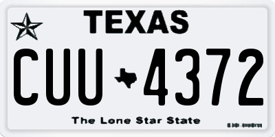 TX license plate CUU4372