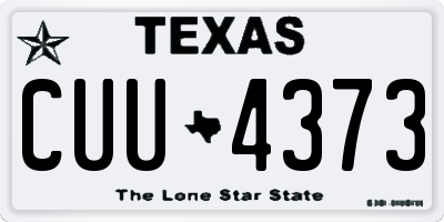 TX license plate CUU4373