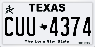 TX license plate CUU4374