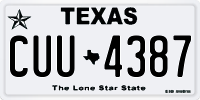 TX license plate CUU4387