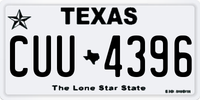 TX license plate CUU4396