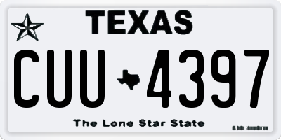 TX license plate CUU4397