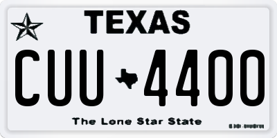 TX license plate CUU4400