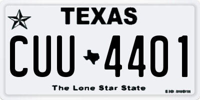 TX license plate CUU4401