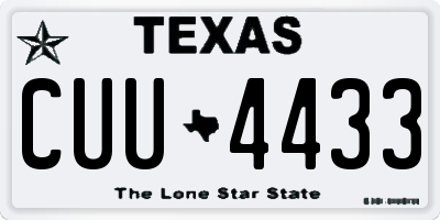 TX license plate CUU4433