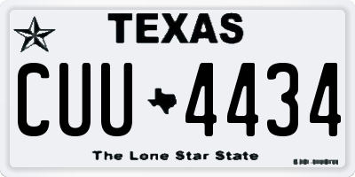 TX license plate CUU4434