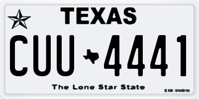 TX license plate CUU4441