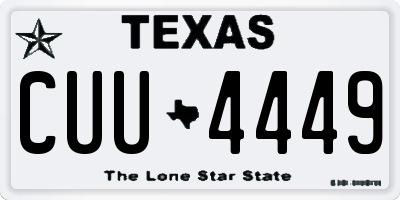 TX license plate CUU4449