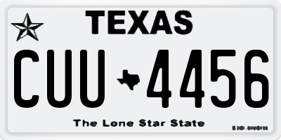 TX license plate CUU4456