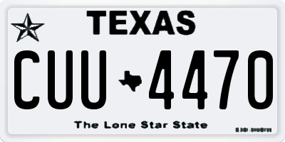 TX license plate CUU4470