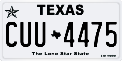 TX license plate CUU4475