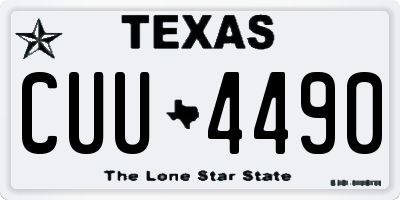 TX license plate CUU4490