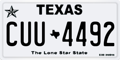 TX license plate CUU4492