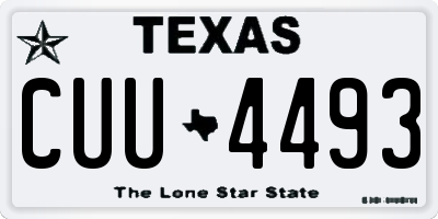 TX license plate CUU4493