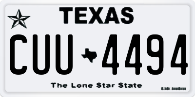 TX license plate CUU4494