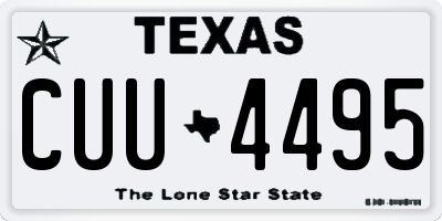 TX license plate CUU4495