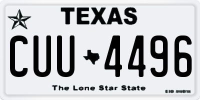 TX license plate CUU4496