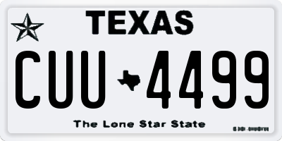 TX license plate CUU4499