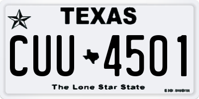 TX license plate CUU4501