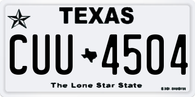 TX license plate CUU4504