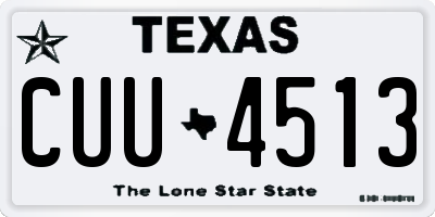 TX license plate CUU4513