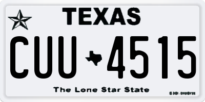 TX license plate CUU4515