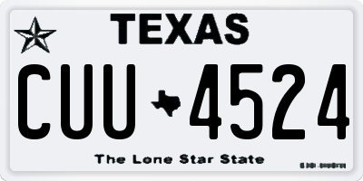 TX license plate CUU4524