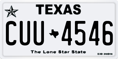 TX license plate CUU4546