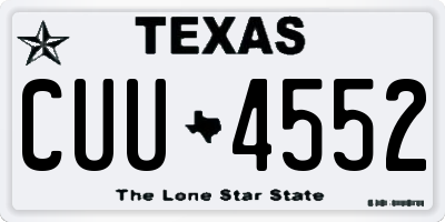 TX license plate CUU4552
