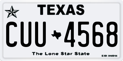 TX license plate CUU4568