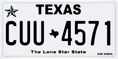 TX license plate CUU4571