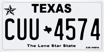 TX license plate CUU4574