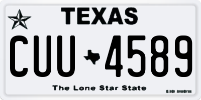 TX license plate CUU4589