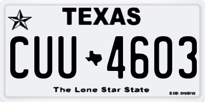 TX license plate CUU4603