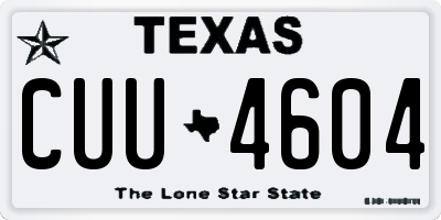 TX license plate CUU4604