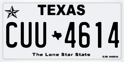 TX license plate CUU4614