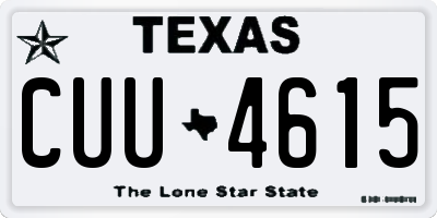 TX license plate CUU4615