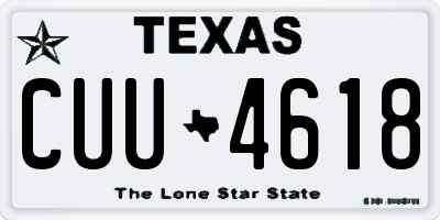 TX license plate CUU4618