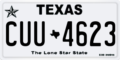 TX license plate CUU4623