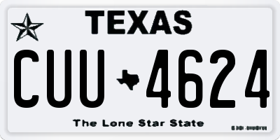 TX license plate CUU4624