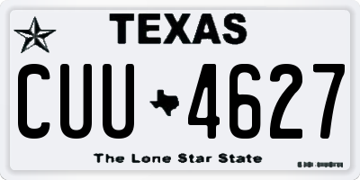 TX license plate CUU4627